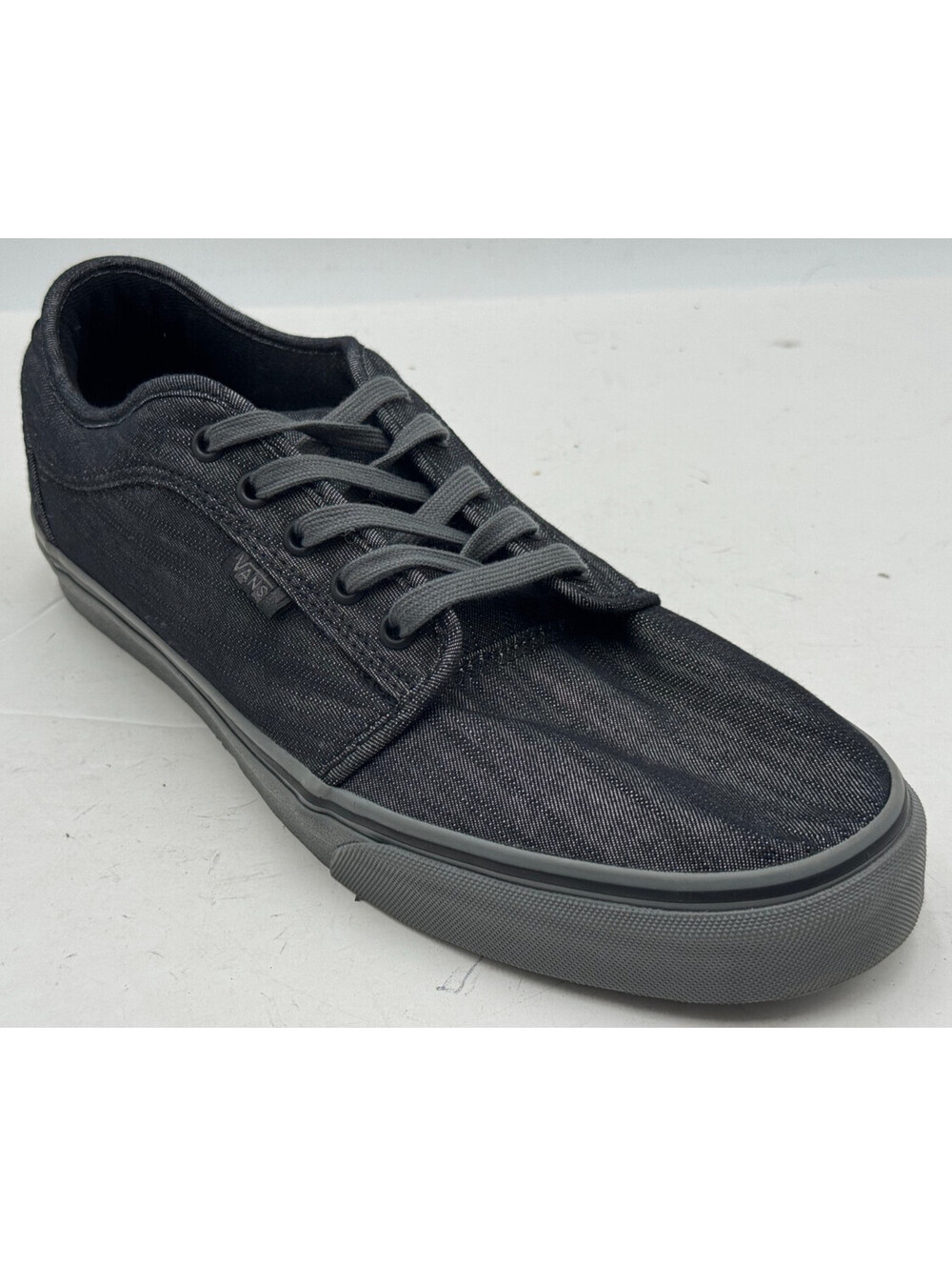 Vans Skate Chukka Low Mens Sneakers 12 Black Denim Pop Cush Lace Up Shoes 721356